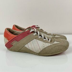 Diesel Women’s Size 7.5 Sydney Beige Suede Leather Low Top Casual Shoes Y2K